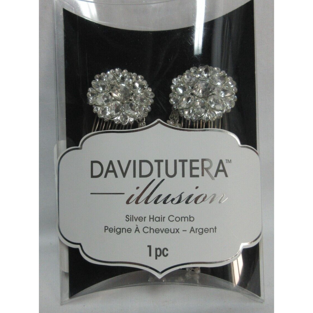 David Tutera 1 Piece Illusion Hair Combs W/ Rhinestones Brides Prom Wedding new